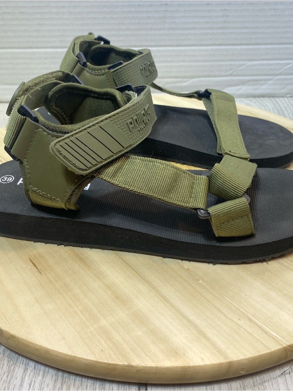 Philip Hog Stockholm Green Velcro Strap Sport Sandals Women’s Size 39 US 8.5